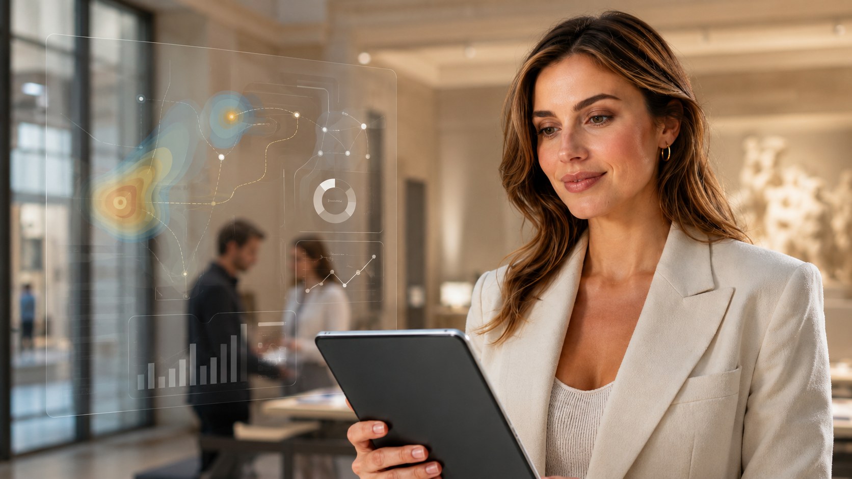 A professional team reviewing location analytics and data safeguards